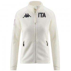 Women Kappa 6 Cento 688n Ita Jacket White | 185374-SGD