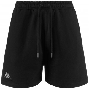 Women Kappa Authentic Gabriellax Shorts Black | 973415-IRY