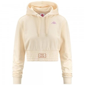 Women Kappa Authentic Skale Organic Hoodie White | 395061-PSN