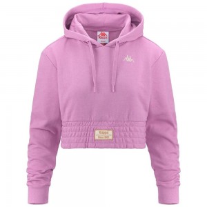 Women Kappa Authentic Skale Organic Hoodie Pink | 758094-CND