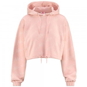 Women Kappa Authentic Tropp Hoodie Pink | 820569-QVJ