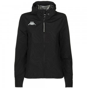 Women Kappa Batzo Jacket Black | 352476-ZUS