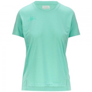 Women Kappa Eria T-Shirt Green | 475026-DYR