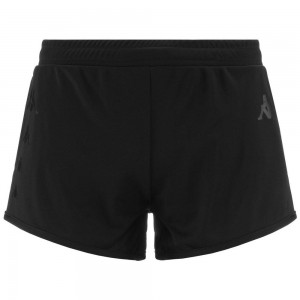 Women Kappa Etrua Shorts Black | 270648-SFH