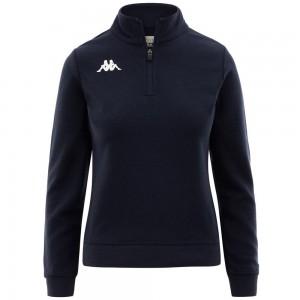 Women Kappa Filemme Sweater Navy | 034872-JQT