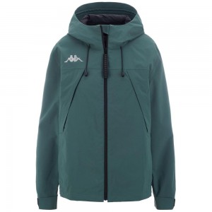 Women Kappa Hushown Jacket Green | 561029-GBL