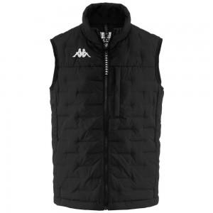 Women Kappa Hyrovest Jacket Black | 760953-DGV