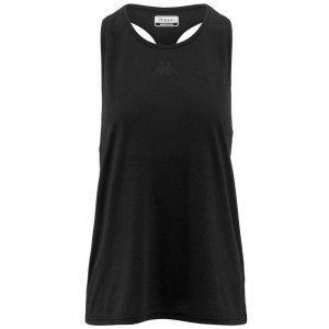 Women Kappa Kombat Doffi Tank Top Black | 469721-CHY