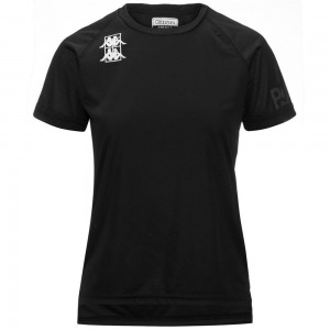 Women Kappa Kombat Padel Dest Jersey Black | 158639-CKF