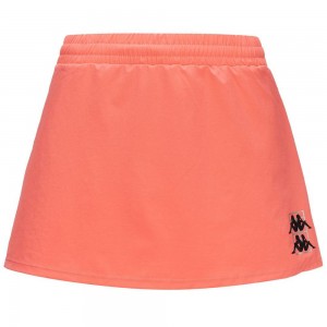 Women Kappa Kombat Padel Deva Skirts Red | 403792-ZVA