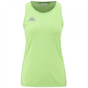 Women Kappa Kombat Run Fines Tank Top Green | 563029-CZV