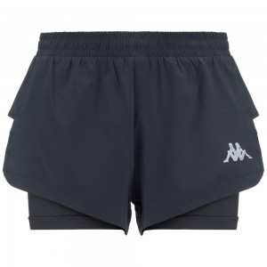 Women Kappa Kombat Run Fuli Shorts Grey | 023946-WFS