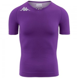 Women Kappa Kombat Skin Bortv T-Shirt Purple | 563418-DQS