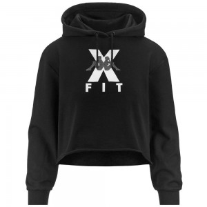 Women Kappa Kombat Wkt Eregola Hoodie Black | 124753-WYZ