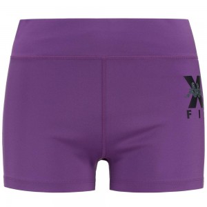 Women Kappa Kombat Wkt Escame Shorts Purple | 471560-ZPA