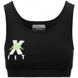 Women Kappa Kombat Wkt Etilea Jersey Black | 256041-XAB