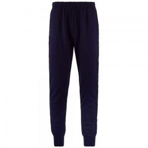 Women Kappa Logo Bipant Slim Pants Navy | 290647-FVX