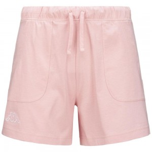 Women Kappa Logo Caber Shorts Pink | 931786-VTG