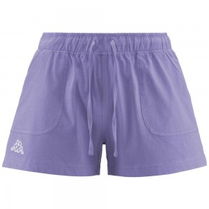 Women Kappa Logo Caber Shorts Purple | 738059-IAC