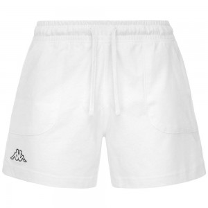 Women Kappa Logo Caber Shorts White | 420569-FVU