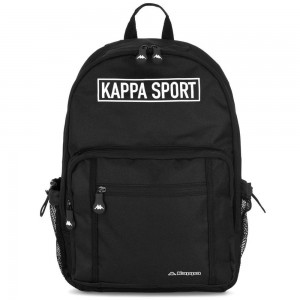 Women Kappa Logo Cloyster Backpack Black | 263978-KOJ