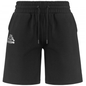 Women Kappa Logo Fayuta Shorts Black | 903562-WLF