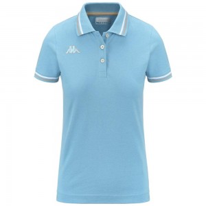 Women Kappa Logo Maltax Wss Slim Polo Shirt Blue | 674193-ZIW