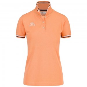 Women Kappa Logo Maltax Wss Slim Polo Shirt Orange | 780152-MVZ