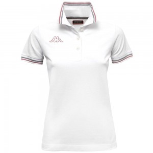 Women Kappa Logo Maltax Wss Slim Polo Shirt White | 067415-QLM