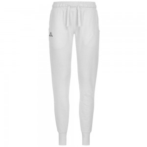 Women Kappa Logo Theek Slim Pants White | 047865-ABK