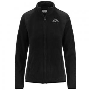 Women Kappa Logo Vavaux Slim Jacket Black | 576029-BEH