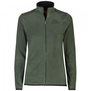 Women Kappa Logo Vavaux Slim Jacket Green | 506872-PZH