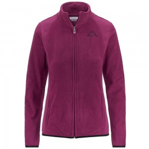 Women Kappa Logo Vavaux Slim Jacket Purple | 125763-QLA