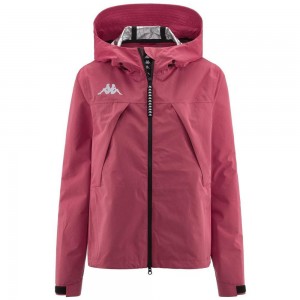 Women Kappa Nargat Jacket Red | 426170-RHS