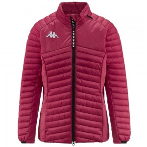 Women Kappa Narys Jacket Red | 256749-BYW