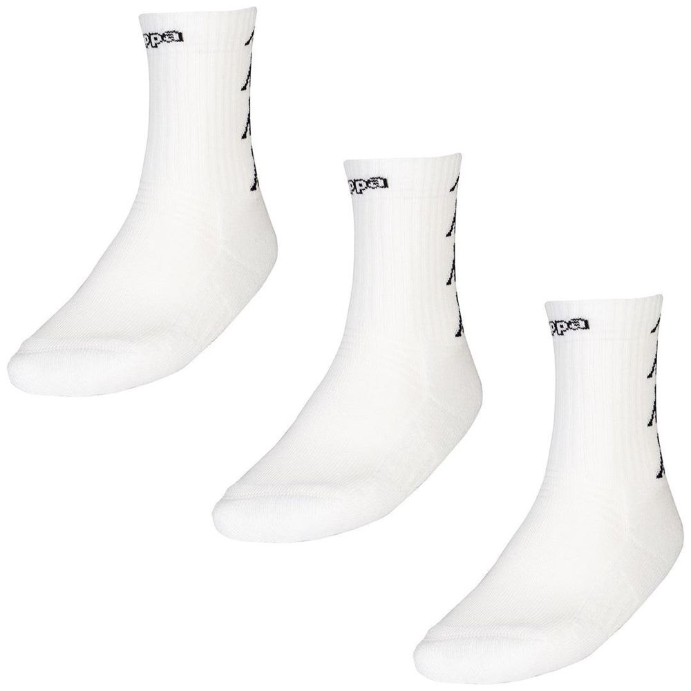 Kids\' Kappa 4 Training Eleno 3pack Socks White | 871930-FTV