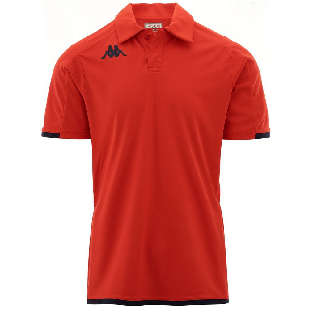 Kids\' Kappa Kombat Abiacy Polo Shirt Red | 274095-LJO