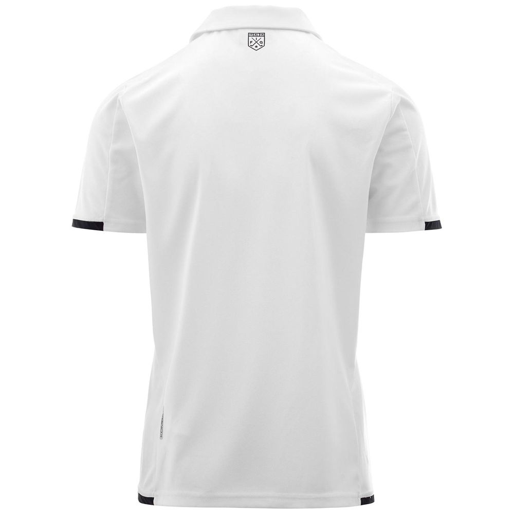 Kids' Kappa Kombat Abiacy Polo Shirt White | 146358-XUN