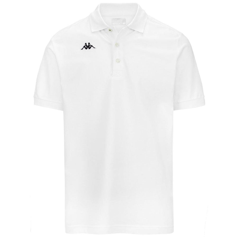 Kids\' Kappa Logo Holiver Mss Polo Shirt White | 458310-LNY