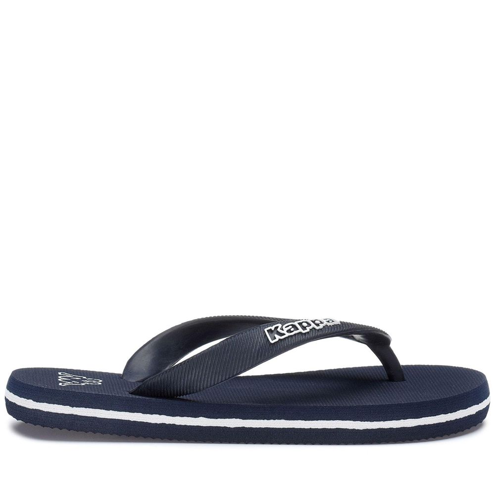 Kids' Kappa Logo Moker Kid Flip Flops Blue | 956813-RCM