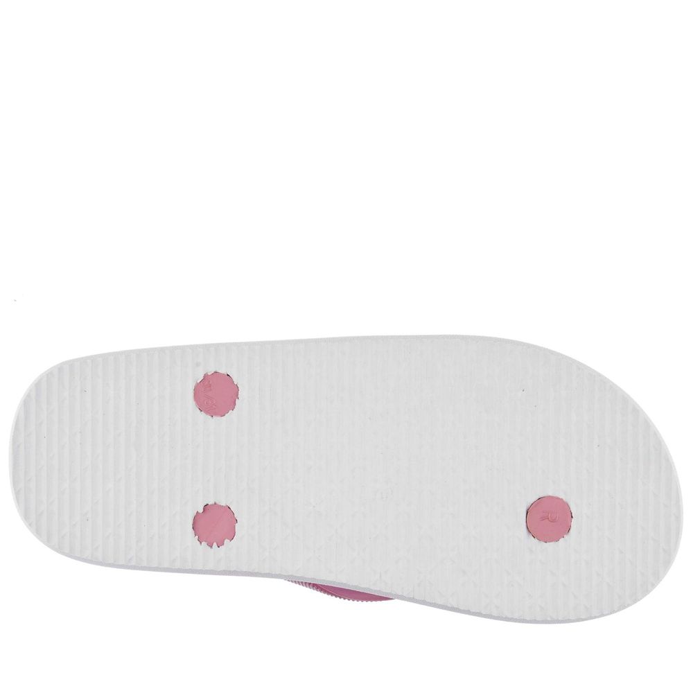 Kids' Kappa Logo Moker Kid Flip Flops White | 345078-PWE