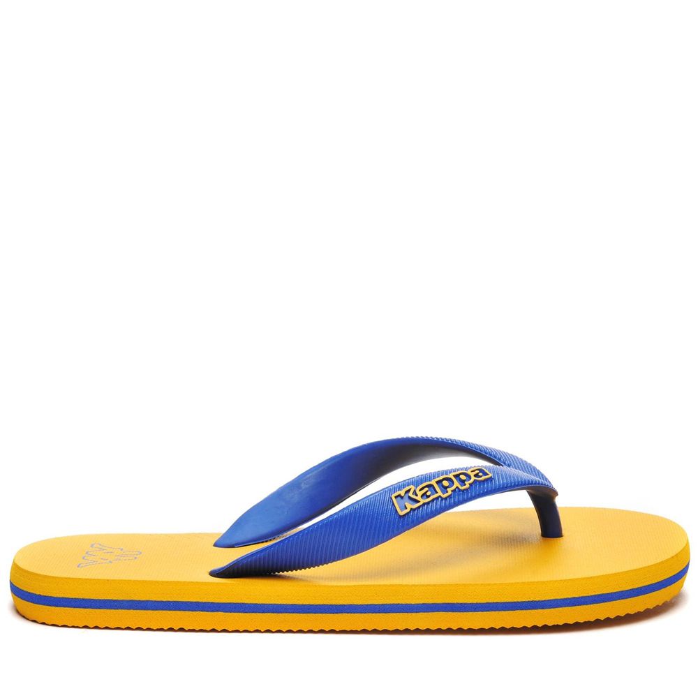 Kids' Kappa Logo Moker Kid Flip Flops Yellow | 341508-ZFV