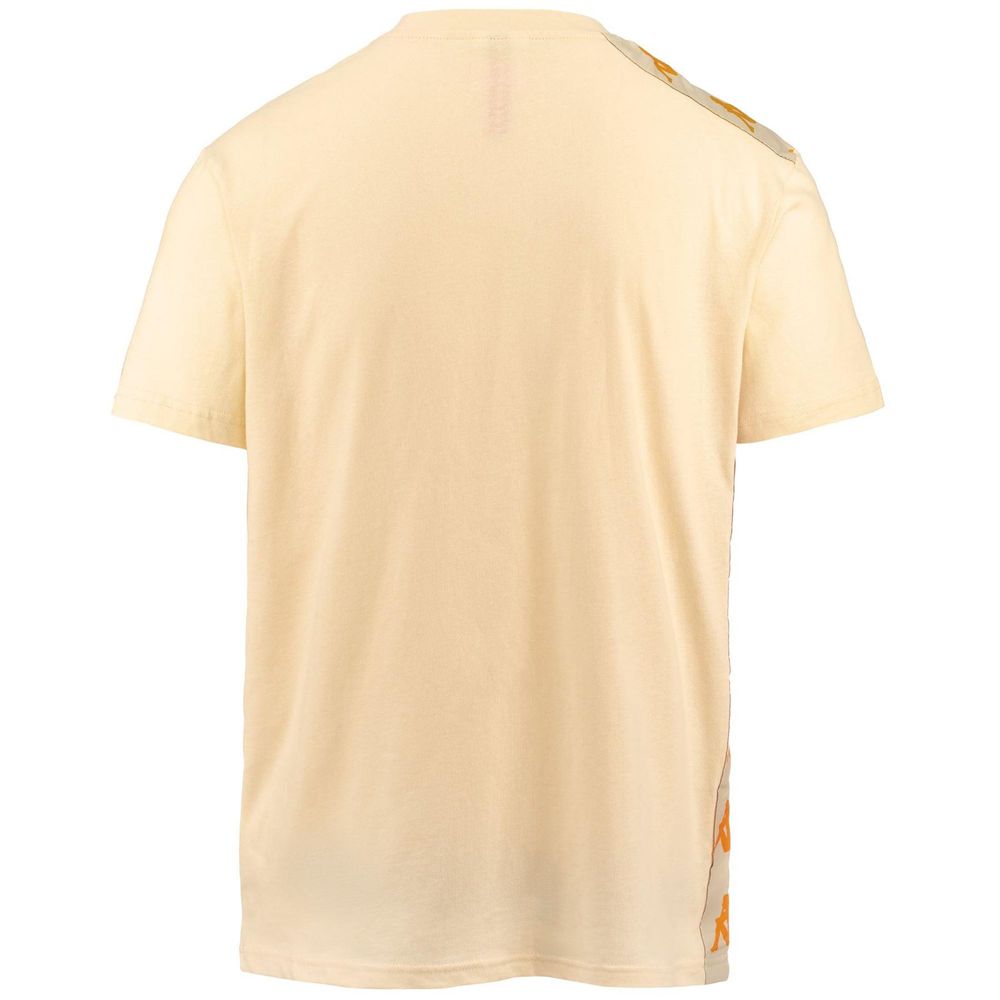 Men Kappa 222 Banda 10 Lovely T-Shirt Beige | 871493-DHC