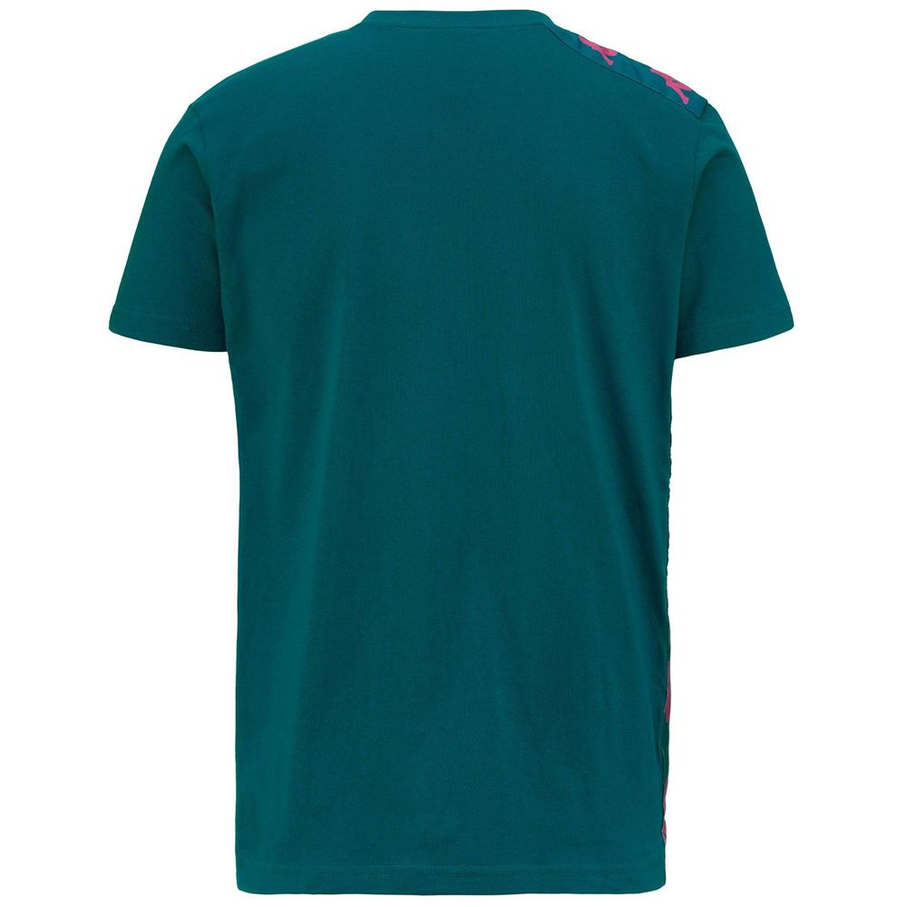 Men Kappa 222 Banda 10 Lovely T-Shirt Green | 713098-CRY