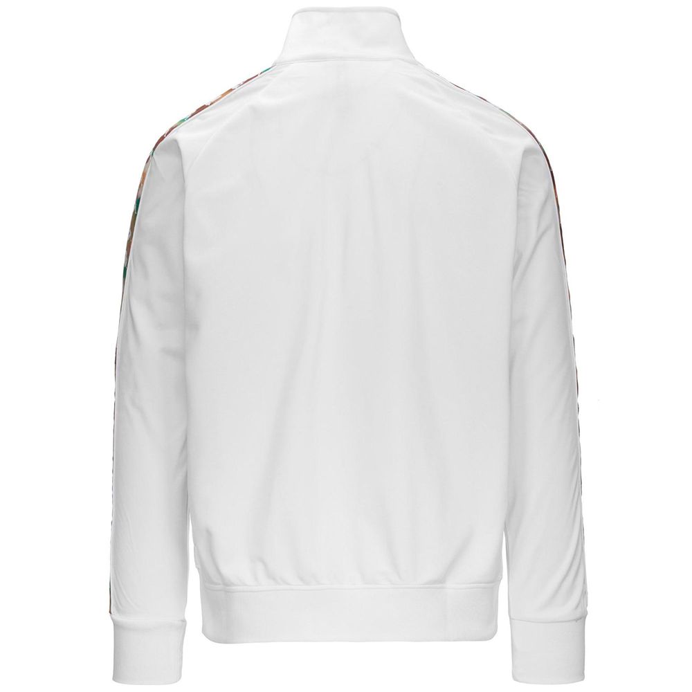 Men Kappa 222 Banda Anniston Graphiktape Jacket White | 957038-CRT