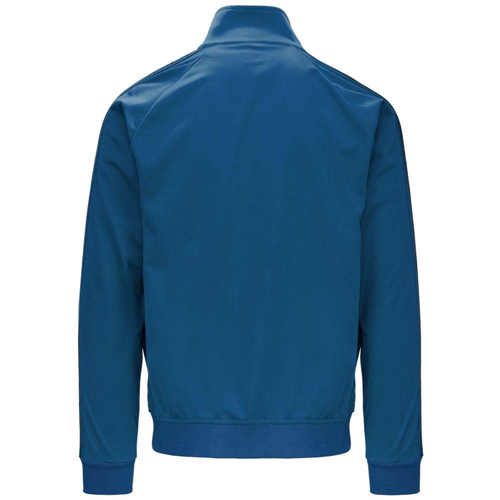 Men Kappa 222 Banda Anniston Slim Jacket Blue | 234598-ETG