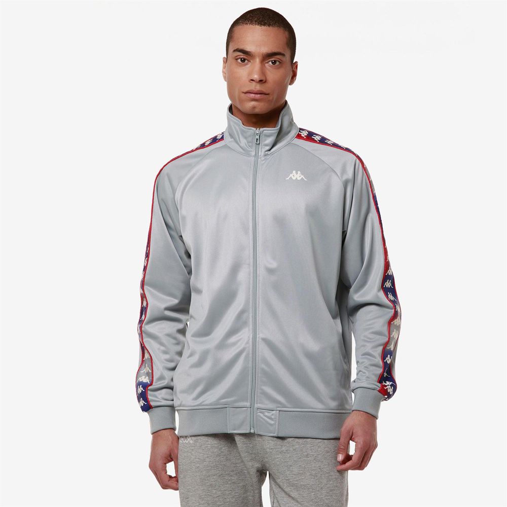 Men Kappa 222 Banda Annistongt Jacket Grey | 965082-XMF