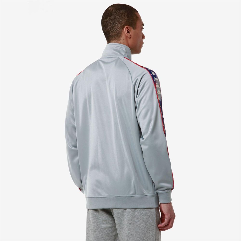 Men Kappa 222 Banda Annistongt Jacket Grey | 965082-XMF