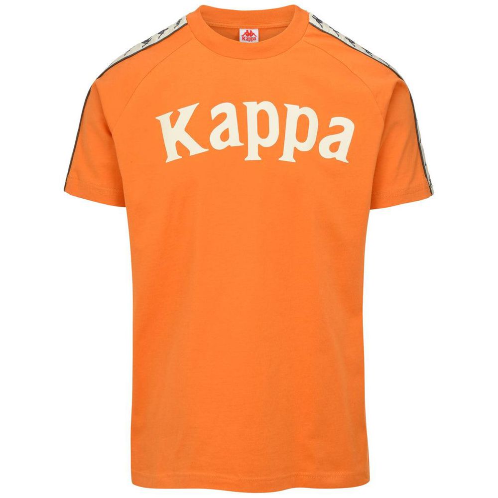 Men Kappa 222 Banda Balima T-Shirt Yellow | 592740-OHK