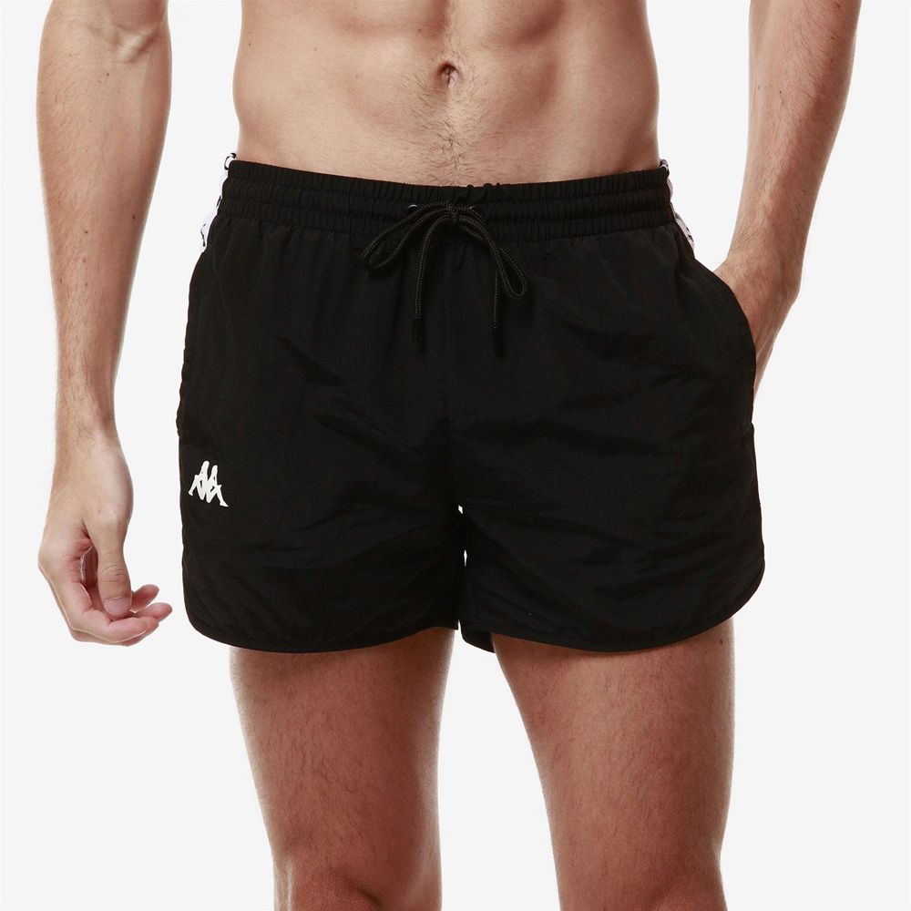 Men Kappa 222 Banda Cali Swimwear Black | 230981-GXP